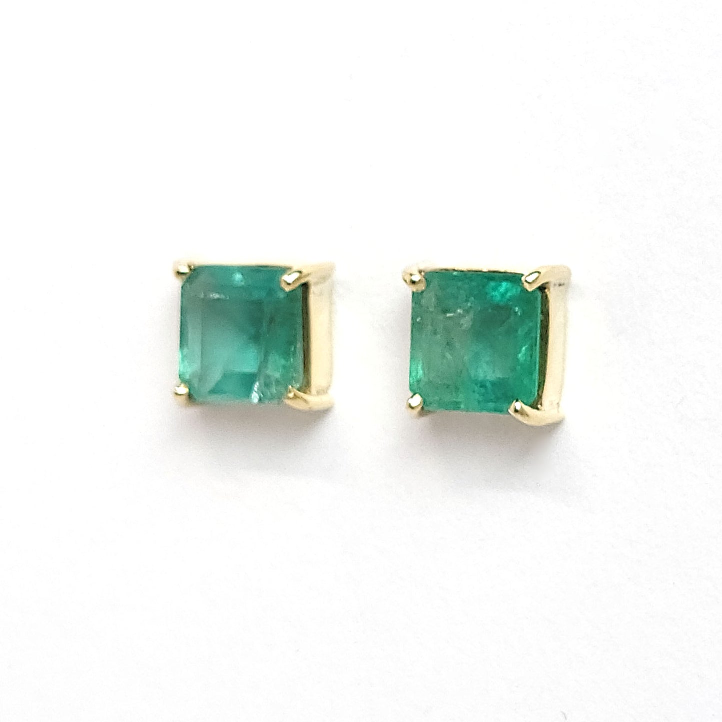 Earrings Solitaire - Emerald