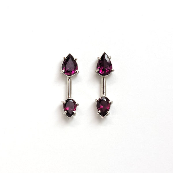 ET Earrings - Rhodolite