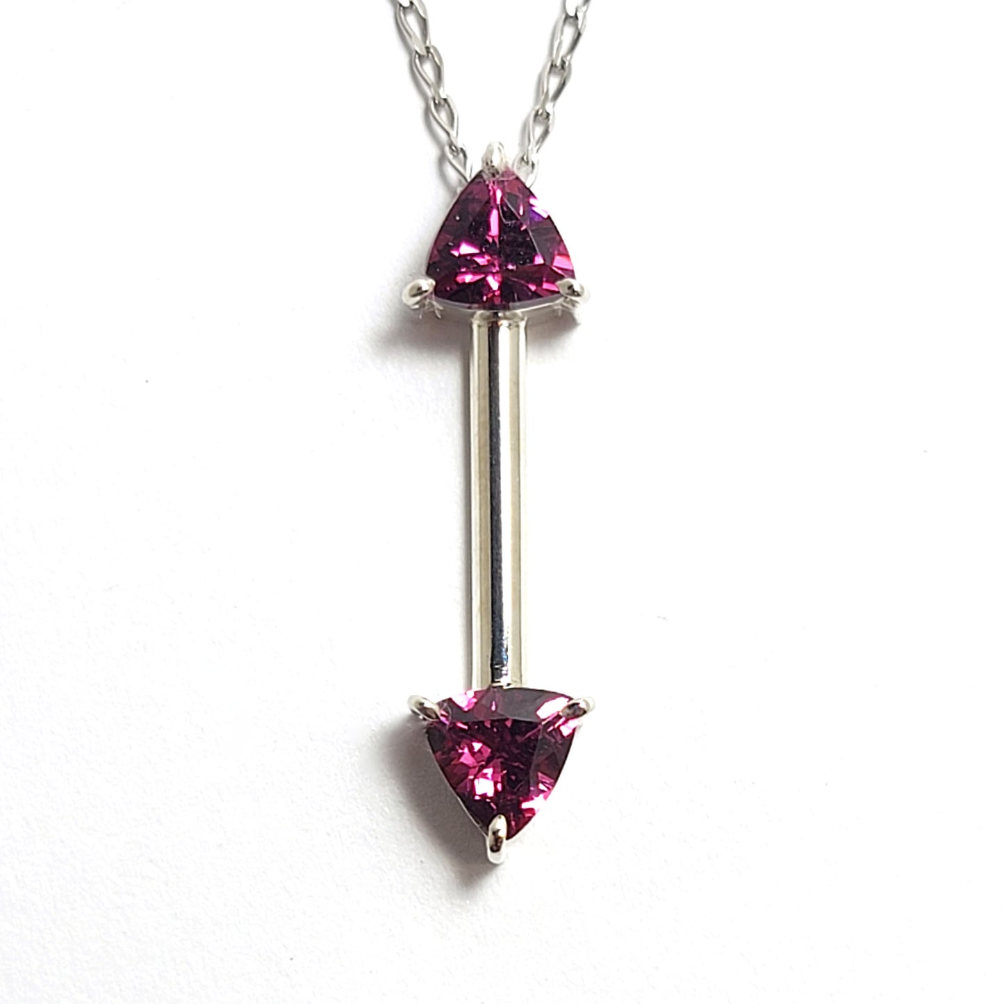 Trillion Pendant Rhodolite