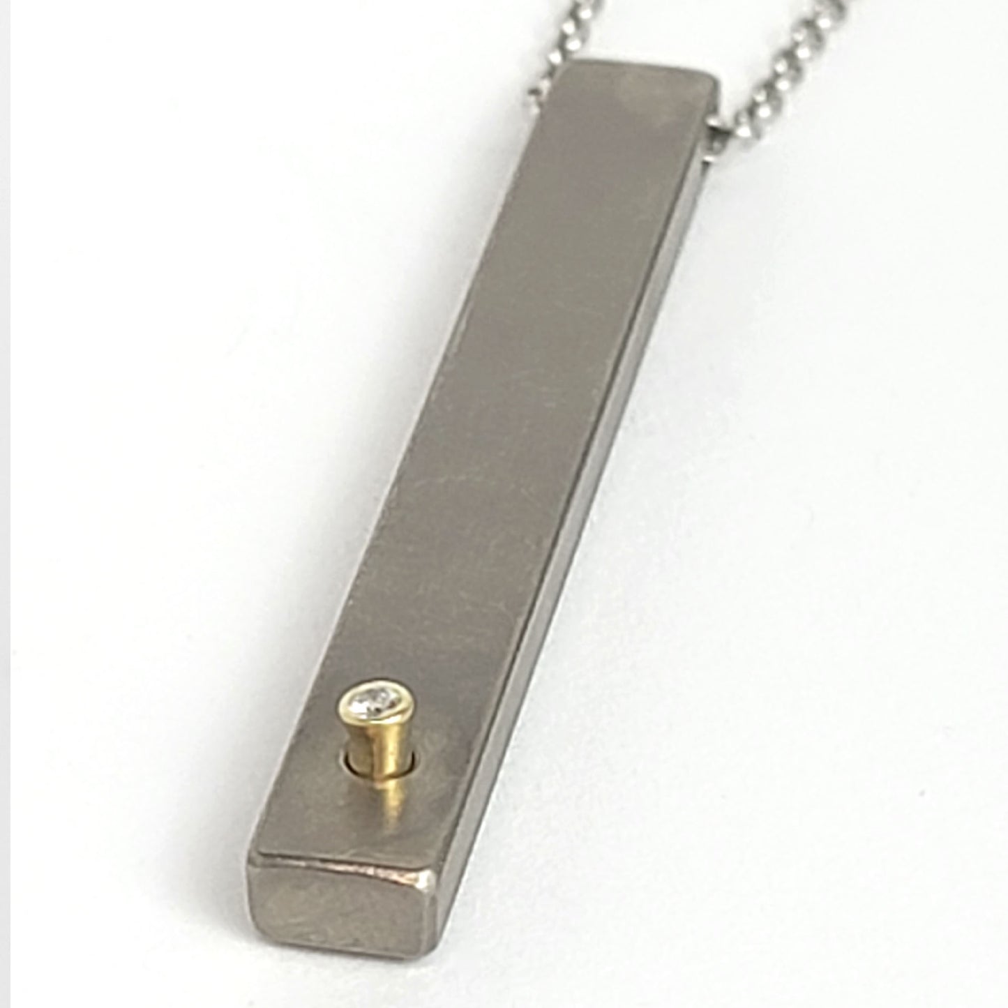 Titanium Stick Pendant - Diamond