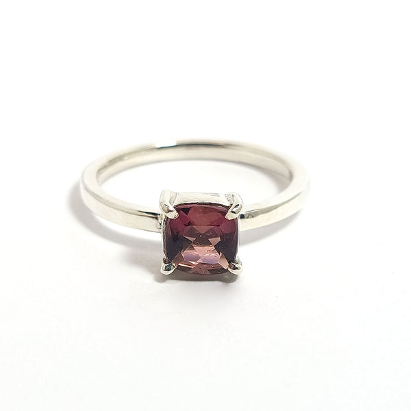 Rubellite Sterling Silver Ring