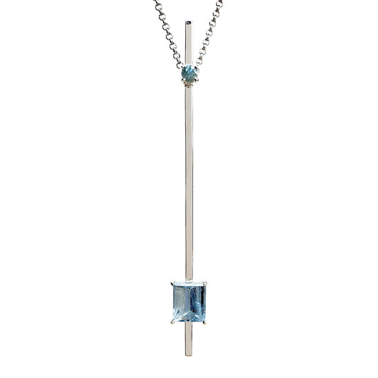 Silver Stick Aquamarine