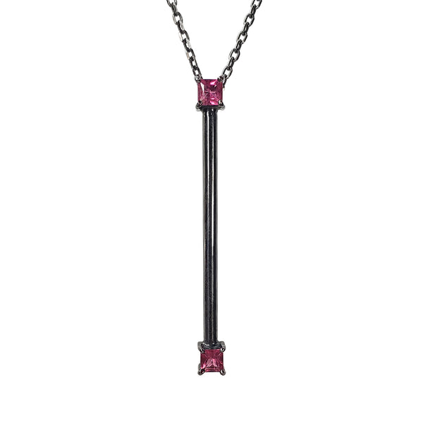 Black Silver Twins Rubellite - Square