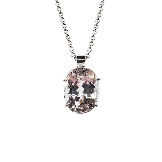 Solitaire Morganite Silver