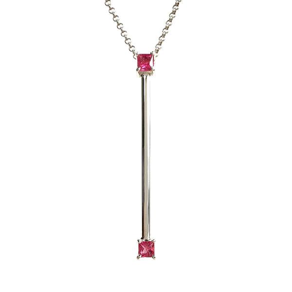 Silver Twins Rubellite